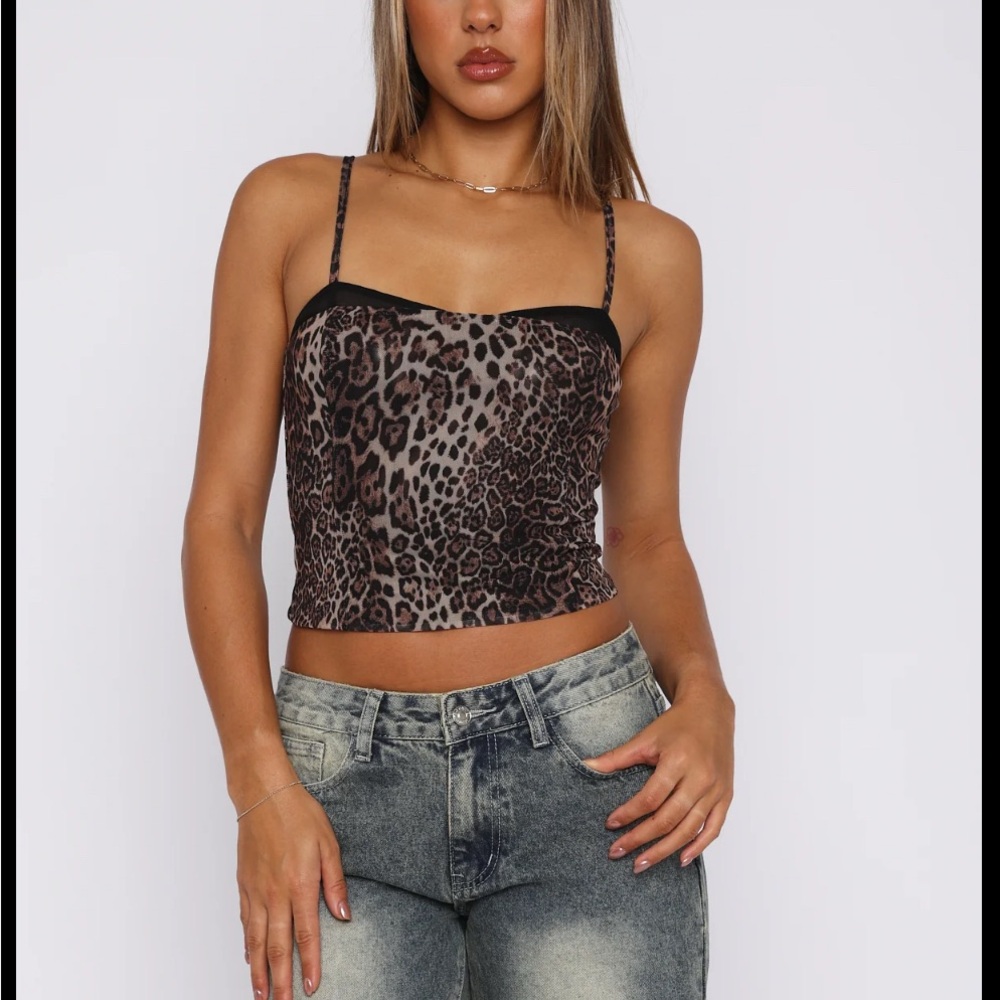 White Fox Boutique Leopard Print Camisole